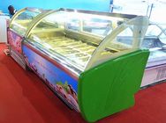 स्टेनलेस स्टील सामग्री के साथ कम शोर 10 पान जिलेटो आइसक्रीम प्रदर्शन फ्रिज