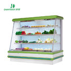 वाणिज्यिक सुपरमार्केट आउटडोर मल्टीडेक ओपन चिलर / फलों और शाकाहारी प्रदर्शन फ्रिज