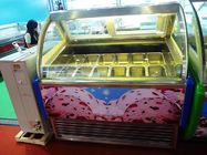 दुकान के लिए 18 ट्रे R404a ग्रीन वाणिज्यिक आइसक्रीम प्रदर्शन फ्रीजर