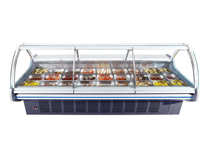 बड़ी क्षमता खाद्य कैबिनेट डेली डिस्प्ले फ्रीजर रेफ्रिजरेटर आकार रंग अनुकूलित: