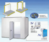 वायु / जल शीतलन वाणिज्यिक ठंडे कमरे भंडारण W800mm * H1800mm दरवाजा