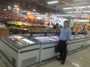 एडजस्टेबल फीट सी फूड सुपरमार्केट डिस्प्ले फ्रीजर / मीट डिस्प्ले रेफ्रिजरेटर