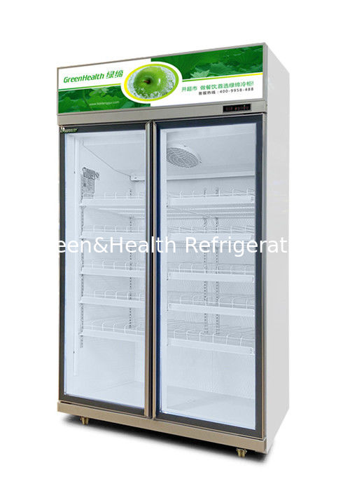 सुपरमार्केट के लिए ट्रिपल ग्लास डोर 1050W पावर और 1530L क्षमता के साथ वाणिज्यिक पेय कूलर