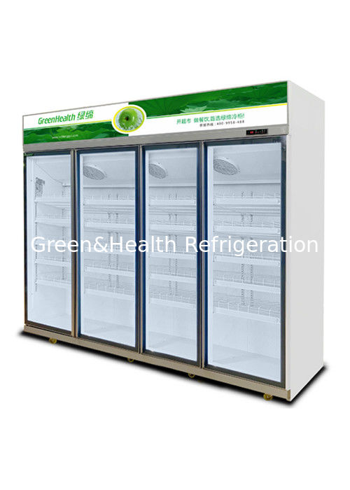 सुपरमार्केट के लिए ट्रिपल ग्लास डोर 1050W पावर और 1530L क्षमता के साथ वाणिज्यिक पेय कूलर