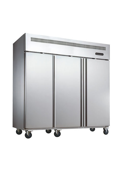 स्टेनलेस स्टील 6 दरवाजे रेफ्रिजरेटर औद्योगिक फ्रीजर एकल तापमान