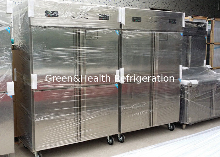 रेस्टोरेंट किचन के लिए ऑटो-डीफ्रॉस्ट और एलईडी लाइटिंग के साथ कमर्शियल स्टेनलेस स्टील रीच-इन फ्रीजर