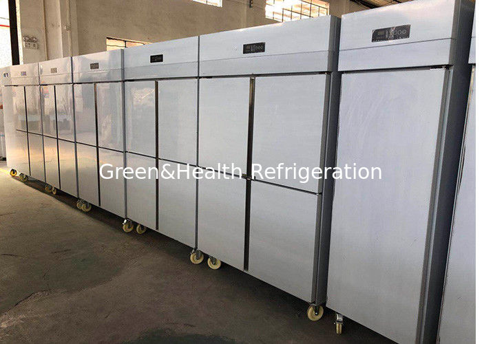 रेस्टोरेंट किचन के लिए ऑटो-डीफ्रॉस्ट और एलईडी लाइटिंग के साथ कमर्शियल स्टेनलेस स्टील रीच-इन फ्रीजर