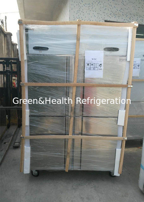 रेस्टोरेंट किचन के लिए ऑटो-डीफ्रॉस्ट और एलईडी लाइटिंग के साथ कमर्शियल स्टेनलेस स्टील रीच-इन फ्रीजर