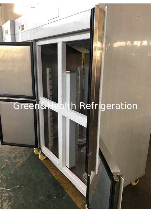 रेस्टोरेंट किचन के लिए ऑटो-डीफ्रॉस्ट और एलईडी लाइटिंग के साथ कमर्शियल स्टेनलेस स्टील रीच-इन फ्रीजर