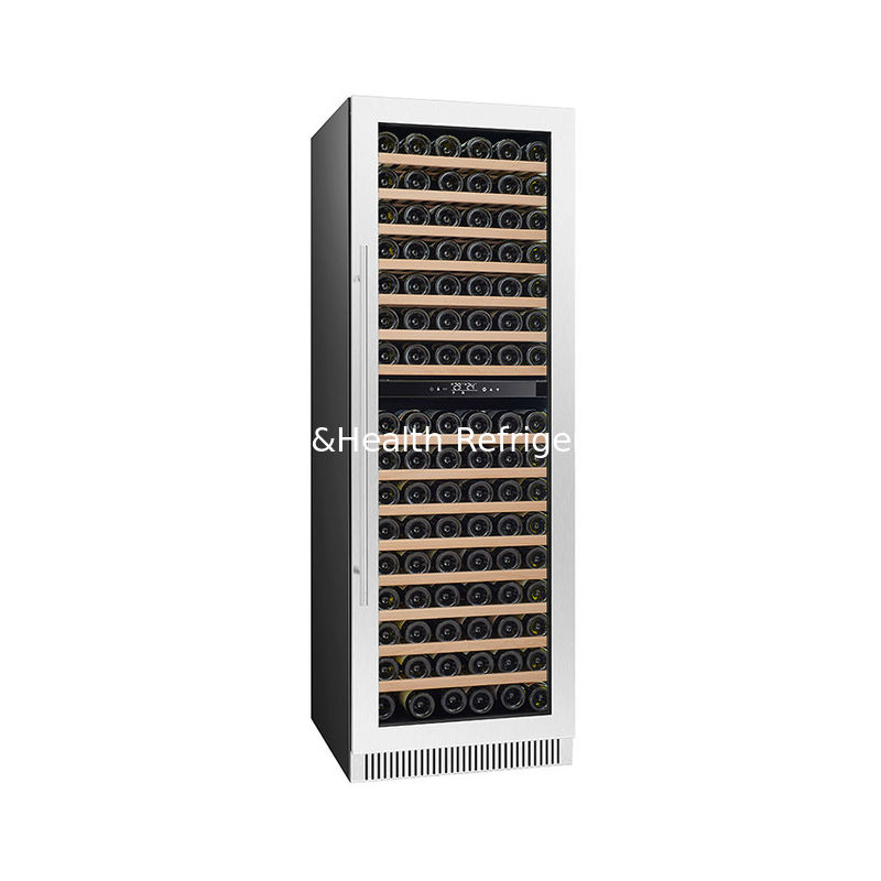 ईटीएल प्रमाणपत्र अनुकूलन योग्य 185 बोतलें 445L वाइन डिस्प्ले रेफ्रिजरेटर 110V 220V 50HZ 60HZ के साथ
