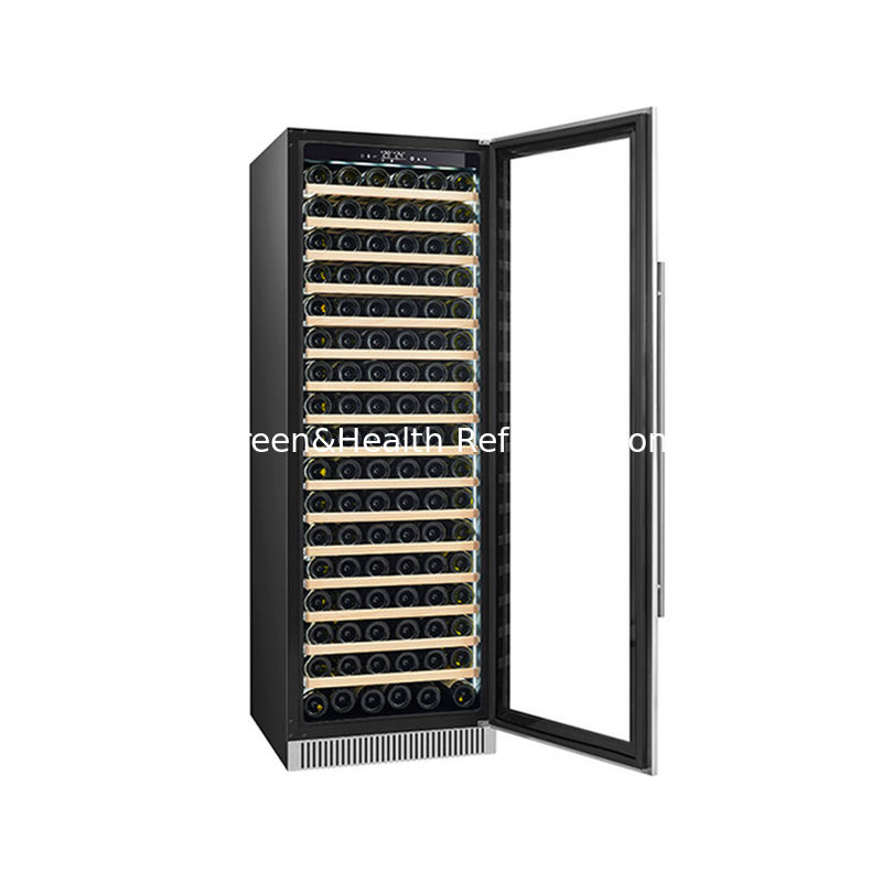 ईटीएल प्रमाणपत्र अनुकूलन योग्य 185 बोतलें 445L वाइन डिस्प्ले रेफ्रिजरेटर 110V 220V 50HZ 60HZ के साथ