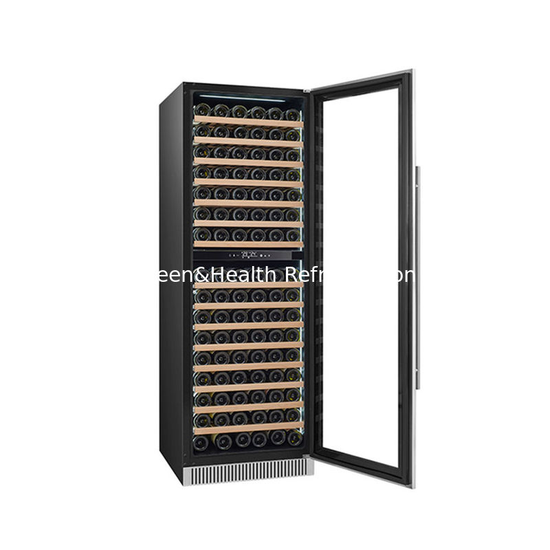 ईटीएल प्रमाणपत्र दो-क्षेत्र इलेक्ट्रिक 60 बोतलें वाइन कूलर शराब भंडारण और संरक्षण के लिए