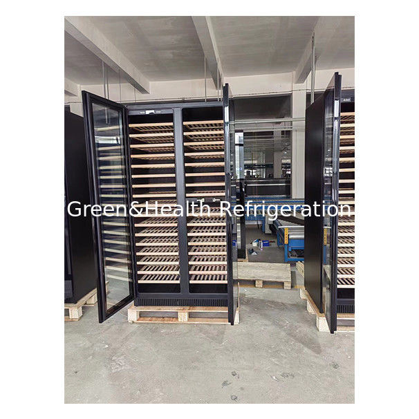 ईटीएल प्रमाण पत्र एकल/डबल डोर बीच लकड़ी शेल्फ ग्लास डोर लाल शराब भंडारण फ्रीजर