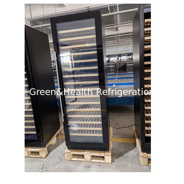 ईटीएल प्रमाण पत्र एकल/डबल डोर बीच लकड़ी शेल्फ ग्लास डोर लाल शराब भंडारण फ्रीजर