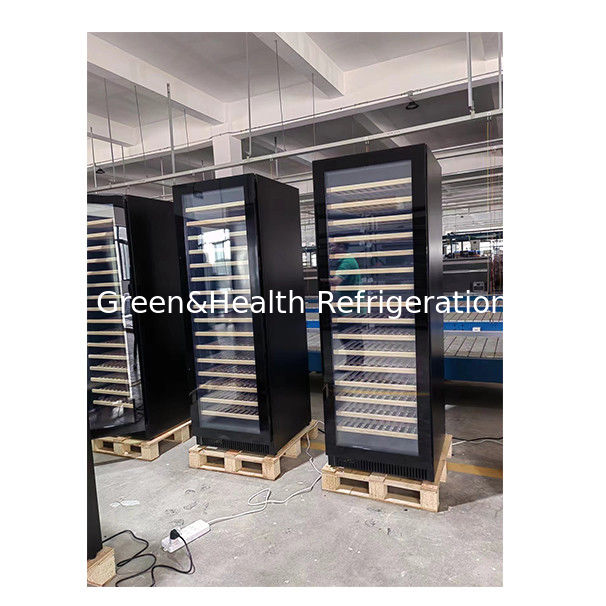 ईटीएल प्रमाण पत्र एकल/डबल डोर बीच लकड़ी शेल्फ ग्लास डोर लाल शराब भंडारण फ्रीजर