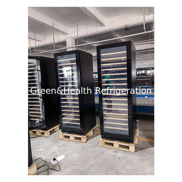 ईटीएल सर्टिफिकेट ब्लैक मल्टी-लेयर बीच वुड शेल्फ वाइन स्टोरेज शोकेस उच्च गुणवत्ता वाले कूलर