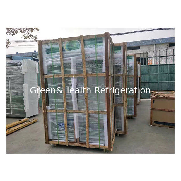 वाणिज्यिक सुपरमार्केट / स्टोर तीन ग्लास दरवाजे अर्थव्यवस्था रेफ्रिजरेटर डिस्प्ले फ्रीजर