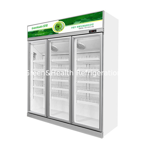 Commercial Supermarket / Store Two Glass Doors Economy Refrigerator Display Fridge