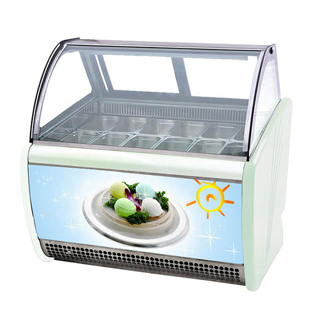 बिक्री के लिए डबल रो 14 ट्रे बड़ी क्षमता वाला आइसक्रीम स्टोरेज फ्रीजर