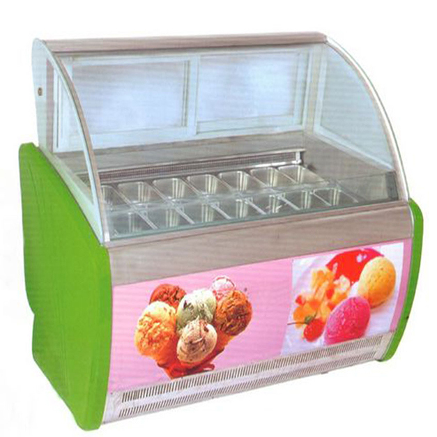 बिक्री के लिए डबल रो 14 ट्रे बड़ी क्षमता वाला आइसक्रीम स्टोरेज फ्रीजर