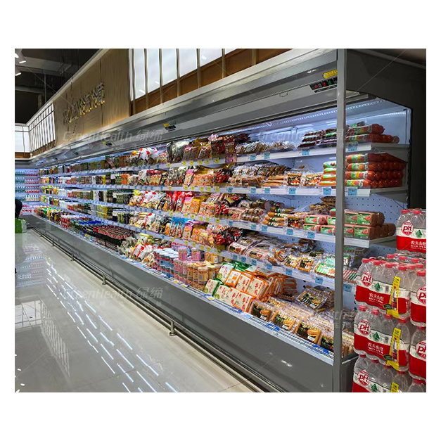 बिक्री के लिए कई अलमारियों के साथ राइट एंगल ओपन टाइप रेफ्रिजरेटर