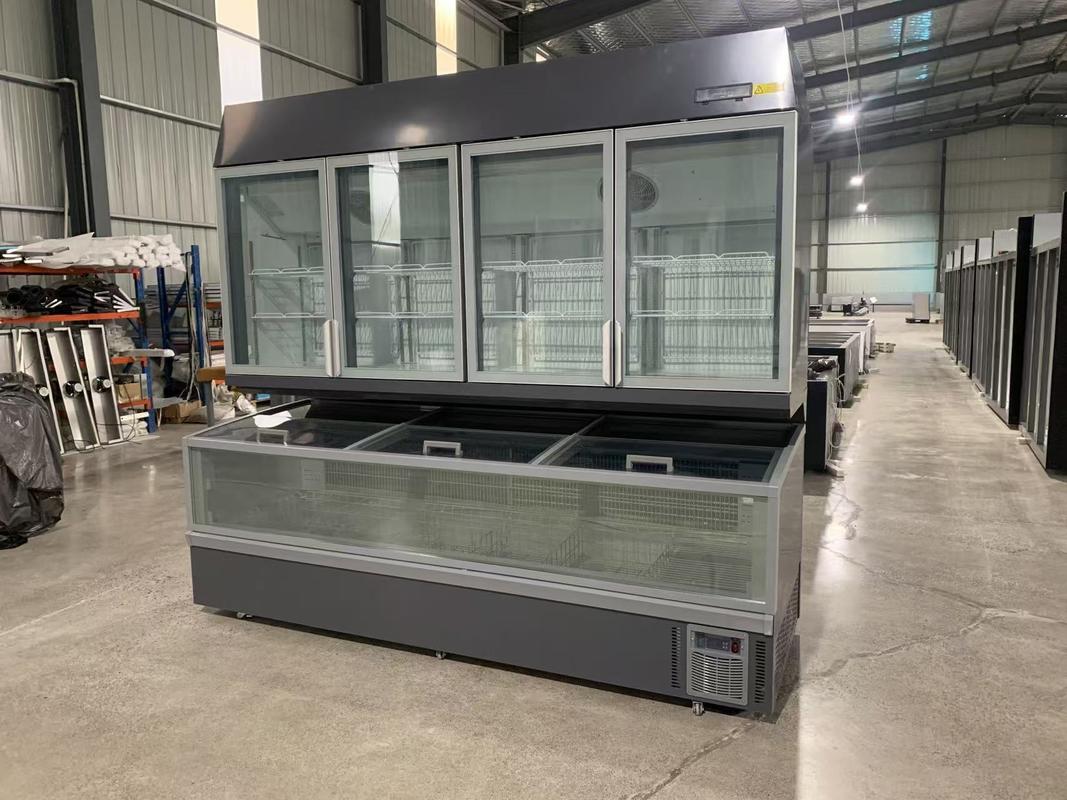 ऑटो-डिफ्रॉस्ट संयुक्त फ्रीजर वर्टिकल और हॉरिजॉन्टल मर्चेंडाइजर -16°C से -22°C तक