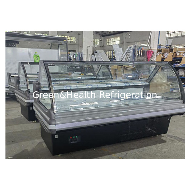 लिफ्ट अप ग्लास स्टेनलेस स्टील संरचना क्षैतिज वाणिज्यिक पका हुआ खाद्य भंडारण रेफ्रिजरेटर फ्रीजर