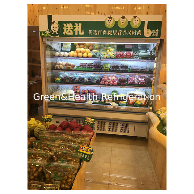 कमर्शियल बिल्ट-इन कंप्रेसर मल्टीपल शेल्फ़ ओपन टाइप फ्रिज