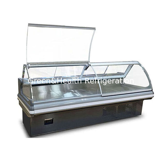 पके हुए खाद्य पदार्थों के लिए रेफ्रिजरेटेड भंडारण कैबिनेट का उपयोग करने वाले पके हुए खाद्य पदार्थों के भंडारण के लिए सामने उठाने वाला अंतर्निहित कंप्रेसर