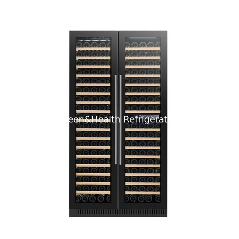 Dual Zone Wine Cooler with Beech Wood Shelves and 316 Bottle Capacity for Commercial Use