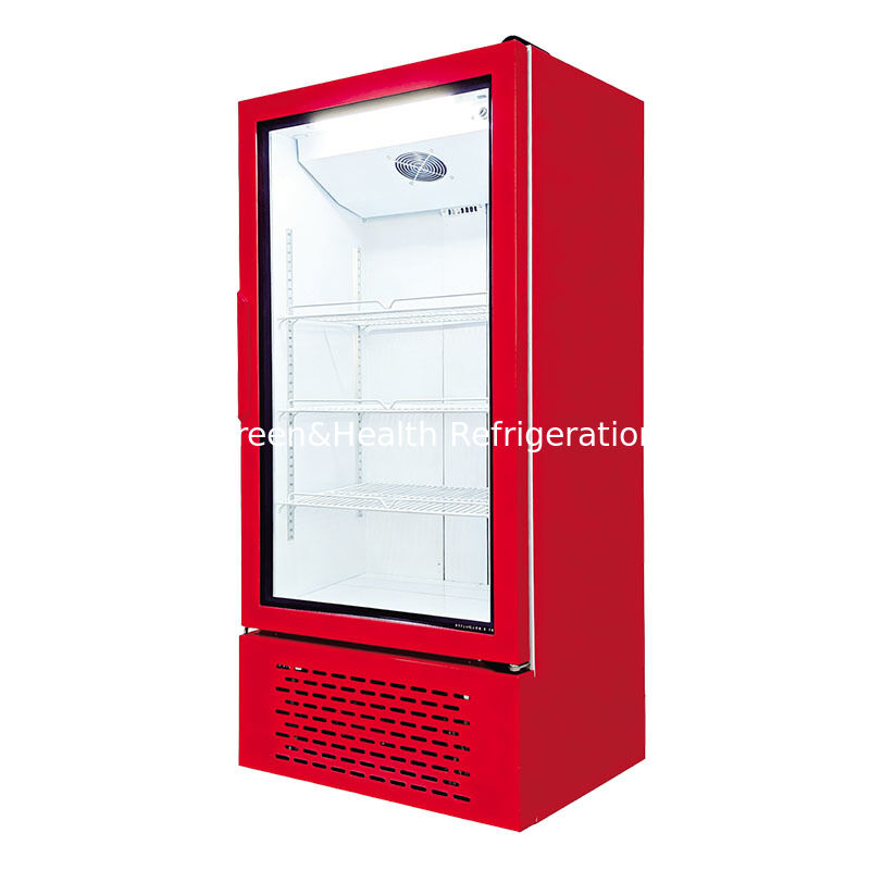 Fan Cooling Auto Defrost 273L Commercial Upright Beverage Display Refrigerator with Glass Door
