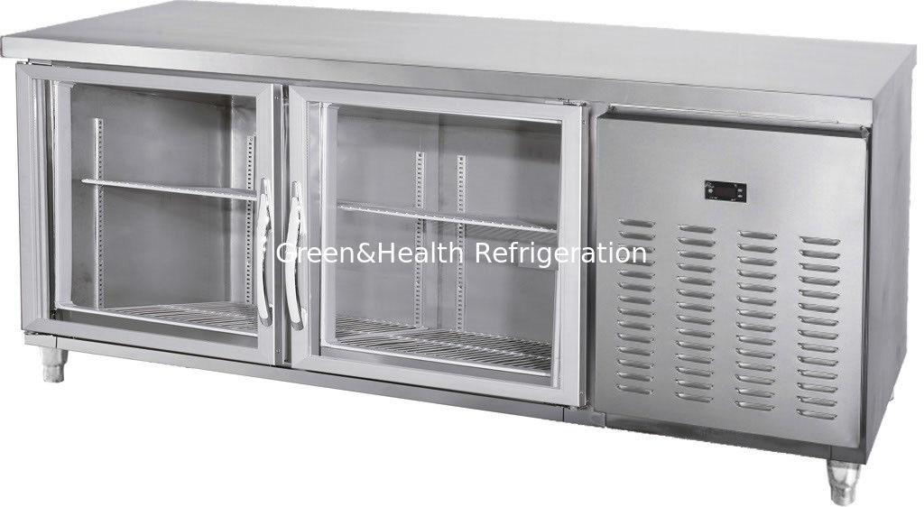 3 दरवाजे रसोई कार्यक्षेत्र ताजा रखने फ्रीजर अस्थायी 0 ~ 10 ℃ 60HZ