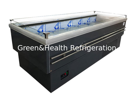 बड़े शीतलन उपकरण वाणिज्यिक प्रदर्शन द्वीप फ्रीजर स्टोर के लिए खुला शीर्ष