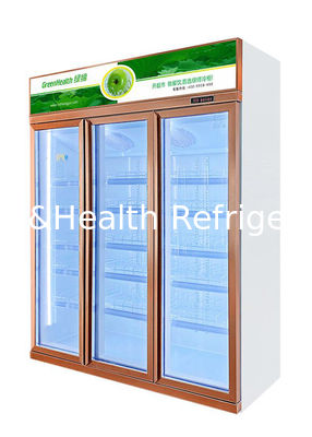 लक्ज़री कमर्शियल बेवरेज कूलर ईमानदार ग्लास डोर डिस्प्ले फ्रिज एडजस्टेबल शेल्व्स