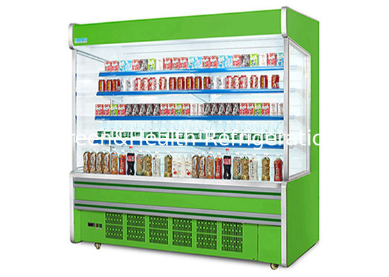 पेय के लिए कंप्रेसर वर्टिकल ओपन एयर डिस्प्ले कूलर प्लग इन करें