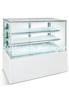 2 अलमारियों और एडजस्टेबल केक डिस्प्ले फ्रीजर / रेफ्रिजरेंट R404a बेक्ड गुड्स डिस्प्ले केस