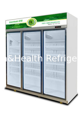 सुपरमार्केट के लिए ट्रिपल ग्लास डोर 1050W पावर और 1530L क्षमता के साथ वाणिज्यिक पेय कूलर