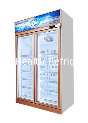 5 समायोज्य अलमारियों के साथ वाणिज्यिक दृश्यमान ग्लास डोर फ्रीजर