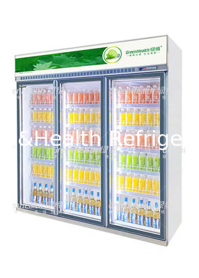 इन्वर्टर कंप्रेसर 1008L के साथ 2/3 डोर कमर्शियल डिस्प्ले चिलर