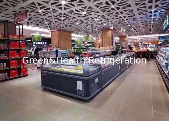 आइलैंड आइसक्रीम कमर्शियल डिस्प्ले चेस्ट फ्रीजर डिफ्रॉस्ट फ्री