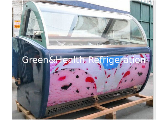 कमर्शियल जिलेटो आइसक्रीम डिस्प्ले फ्रीजर 12 पैन फ्रॉस्ट फ्री