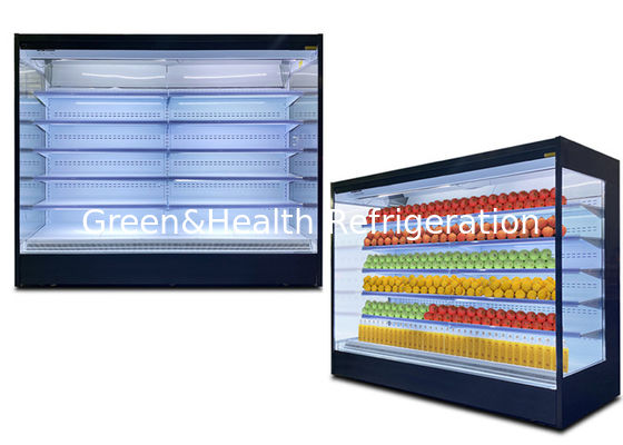 कुशल कॉपर ट्यूब एल्यूमिनियम फिन मल्टीडेक ओपन चिलर स्वचालित डीफ्रॉस्ट