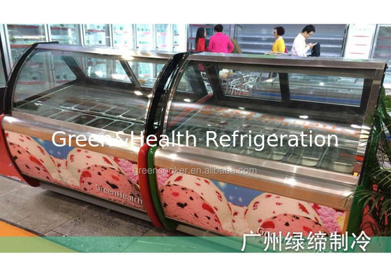 1880W 20 पैन आइसक्रीम डिस्प्ले फ्रीजर आइस पॉप्सिकल रेफ्रिजरेटर चेस्ट शोकेस