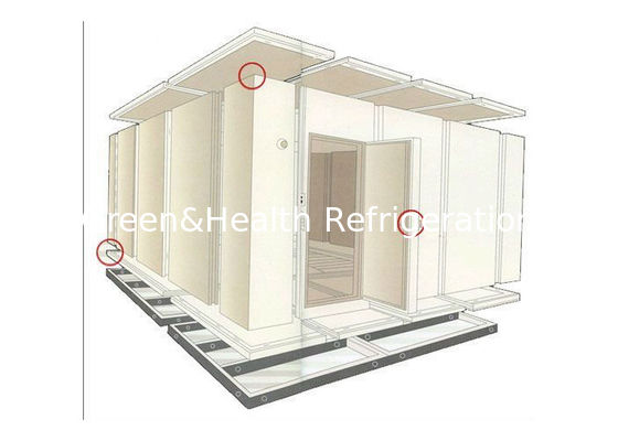 गोदाम में चलना शीत भंडारण कक्ष समुद्री भोजन गोमांस चिकन फ्रीजर पीयू इन्सुलेशन