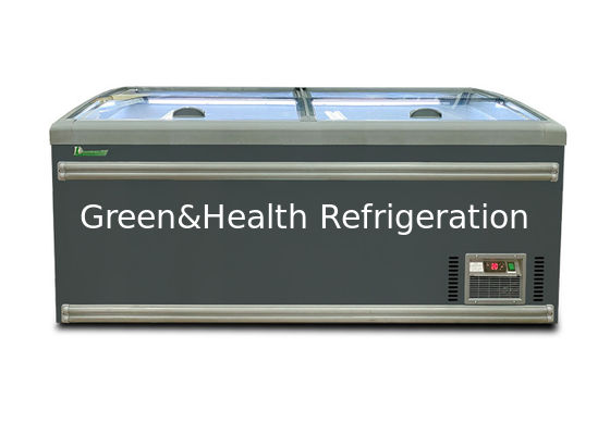 लक्जरी छाती गहरी फ्रीजर घुमावदार ग्लास स्लाइडिंग दरवाजा शीर्ष पर 1040L