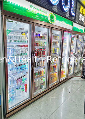 748L ग्लास दरवाजा रेफ्रिजरेटर पेय शीतलन उपकरण प्रशंसक ठंडा