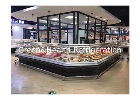 वाणिज्यिक बड़े ताजे मांस डिस्प्ले फ्रीजर गहरी डिस्प्ले रेफ्रिजरेटर