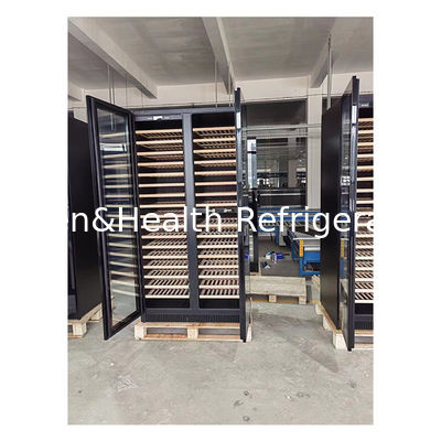 ईटीएल प्रमाण पत्र एकल/डबल डोर बीच लकड़ी शेल्फ ग्लास डोर लाल शराब भंडारण फ्रीजर