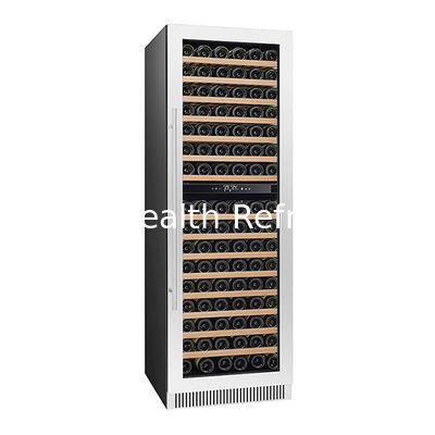 ईटीएल प्रमाणपत्र 326 इकाइयां दो ग्लास दरवाजे के साथ सुसज्जित तीन स्वतंत्र तापमान वाइन कूलर