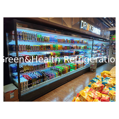 दाएं कोण पांच कहानी सुपरमार्केट फल/सब्जी/दूध रेफ्रिजरेटेड ओपन कैबिनेट फ्रीजर